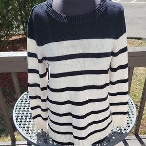 Striped Black and White Women's Sweater